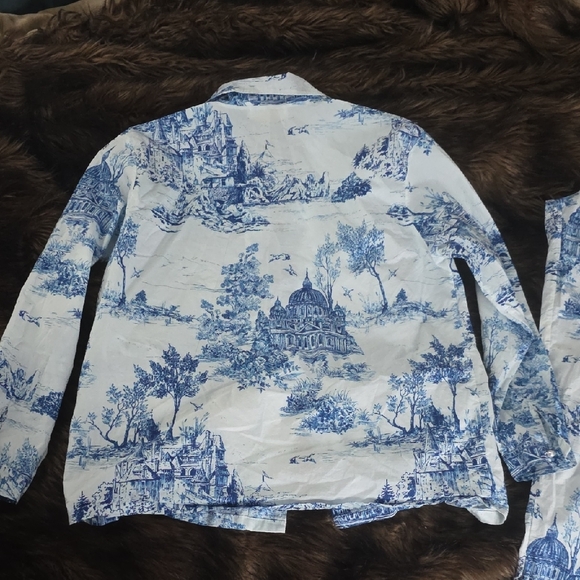 Blue and White Women's Pajama Set - Picture 9 of 9